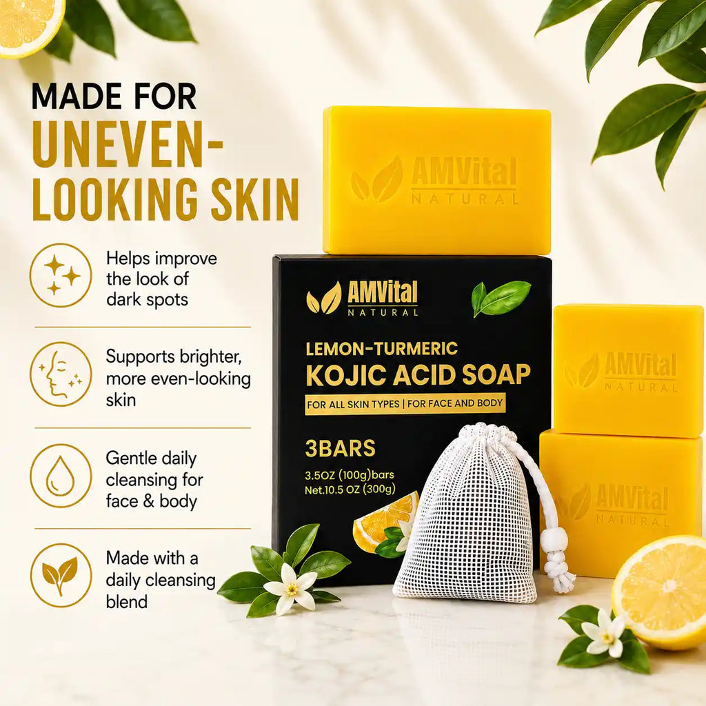 AMVital Lemon Turmeric Kojic Acid Soap Bar