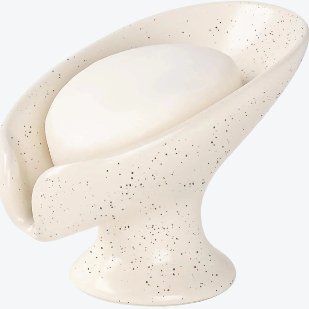 BosilunLife Leaf Shape Soap Dish Recycled Ceramic Eco-Clay