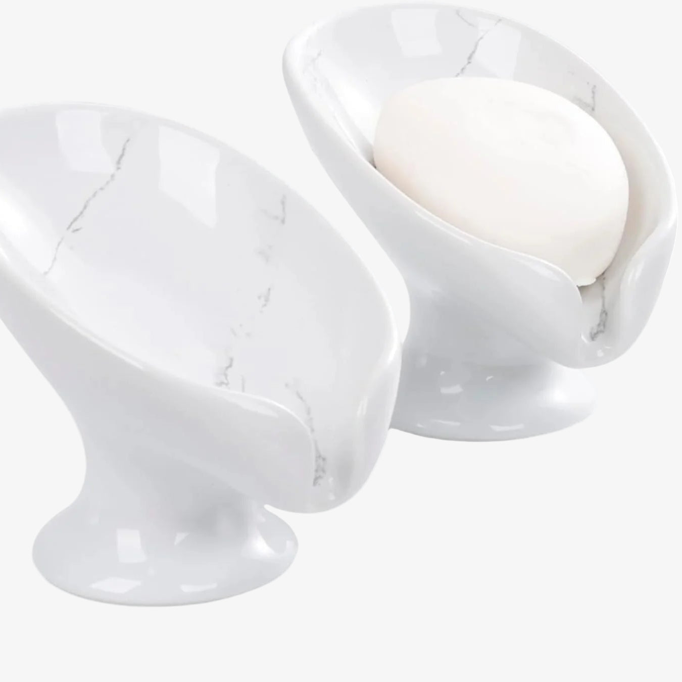 BosilunLife Leaf Shape Soap Dish Recycled Ceramic Eco-Clay