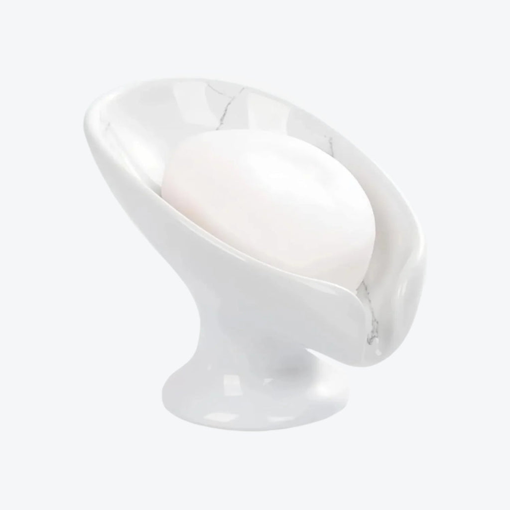 BosilunLife Leaf Shape Soap Dish Recycled Ceramic Eco-Clay