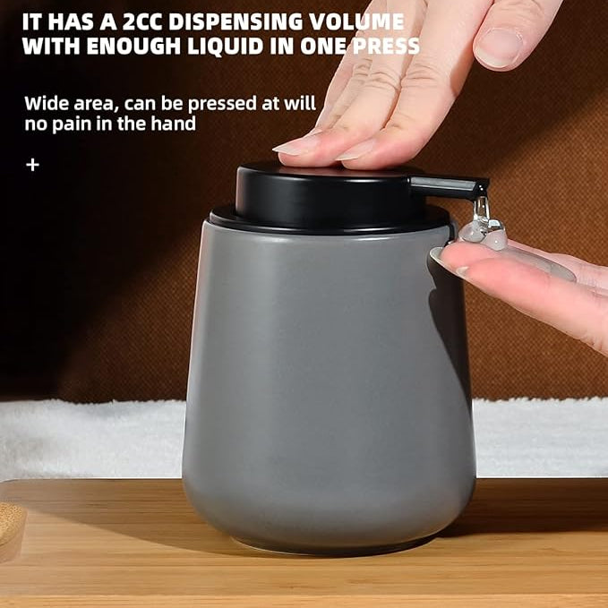 BosilunLife Liquid Soap Dispenser Large Recycled Ceramic Eco-Clay